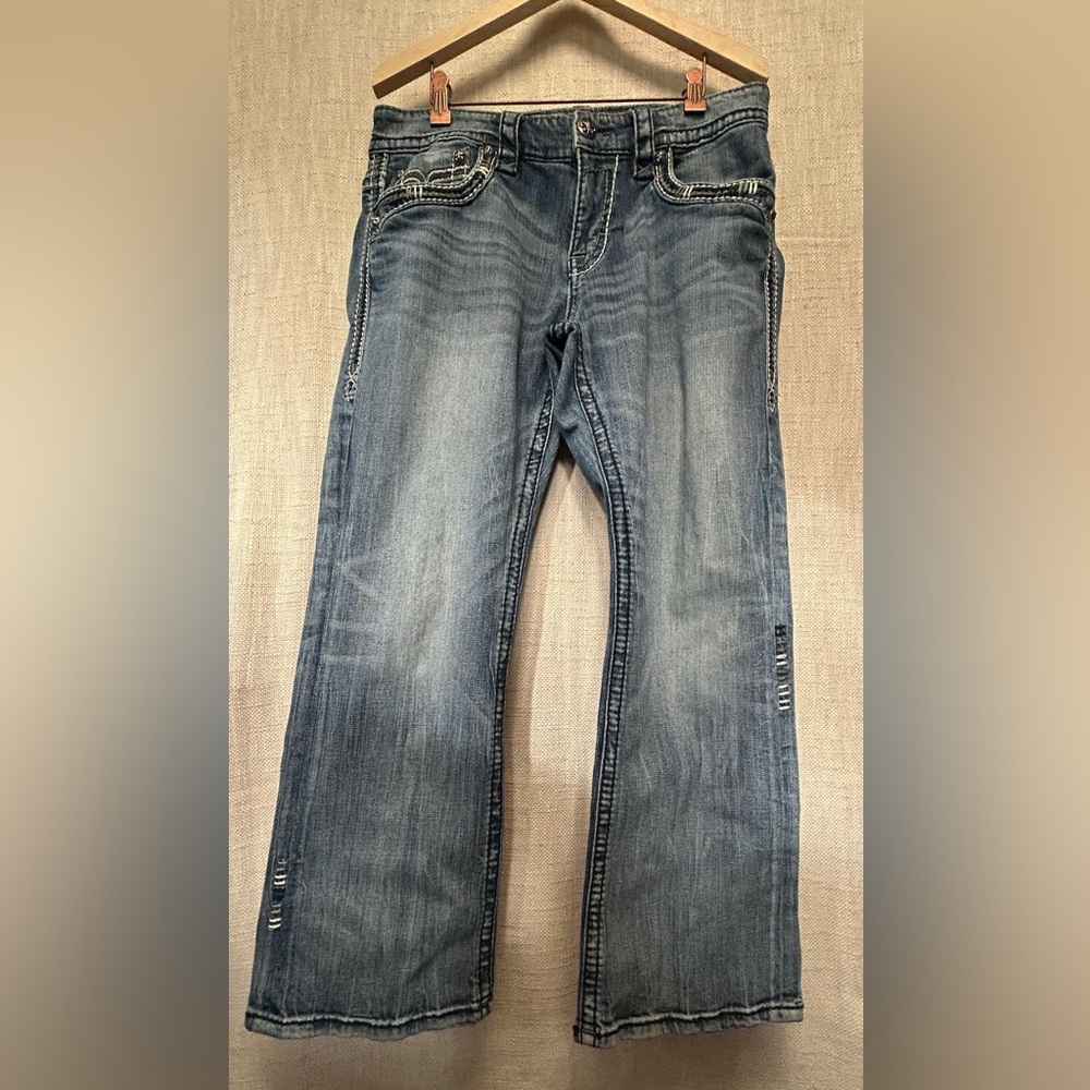Rock Revival Relaxed Fit Blue Jeans